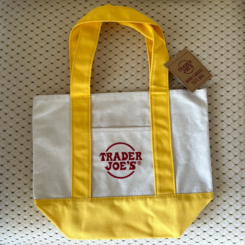 Trader Joe’s Mini Canvas Tote Bag NWT